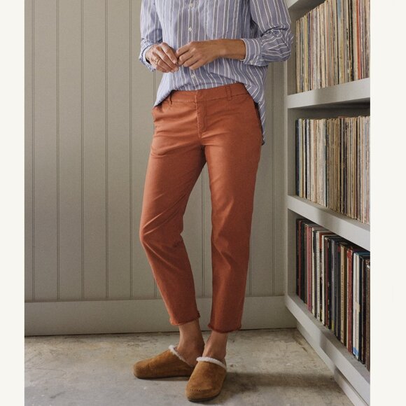 Frank & Eileen WICKLOW The Italian Chino Italian Performance Twill Size: 4 RUST - Picture 2 of 15